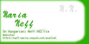 maria neff business card